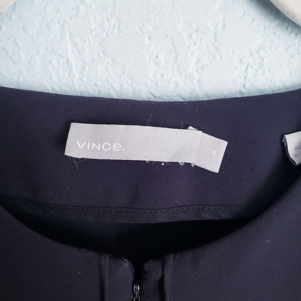 Vince Black Front Zip Sheath Dress - Picture 3 of 5